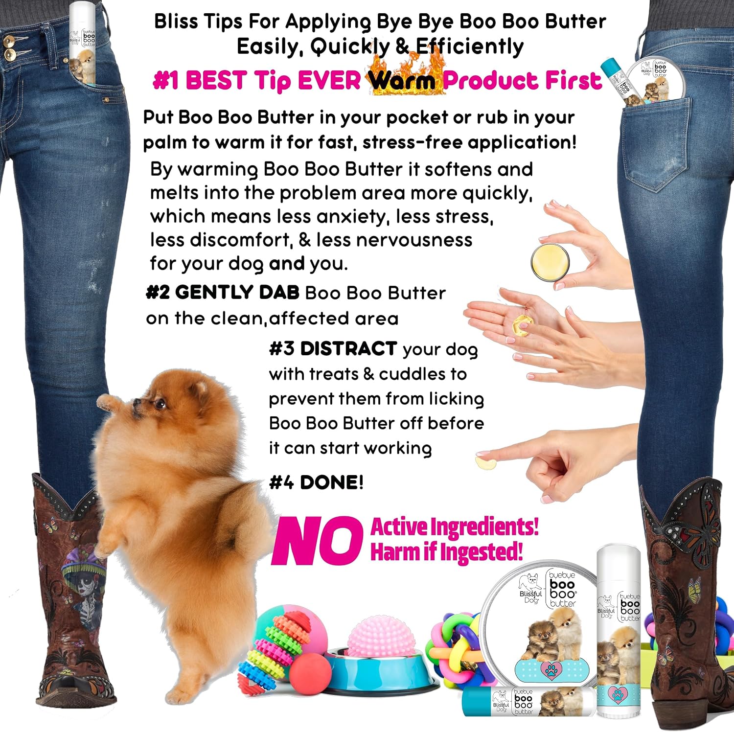 The Blissful Dog lata de 4 oz Pomeranian Booboo Butter