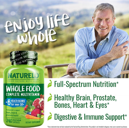 NATURELO Multivitamínico Integral para Hombres 50+ - 240 Cápsulas Vegetales – Image 4
