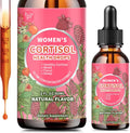 Hudetex Cortisol Supplements for Women Liquid Drops - With Ashwagandha, L-theanine, Phosphatidylserine, Rhodiola Rosea, Plus Black Pepper, Vegan, Natural Flavor, 2 Fl Oz (60 ml)