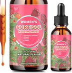 Hudetex Cortisol Supplements for Women Liquid Drops - With Ashwagandha, L-theanine, Phosphatidylserine, Rhodiola Rosea, Plus Black Pepper, Vegan, Natural Flavor, 2 Fl Oz (60 ml)