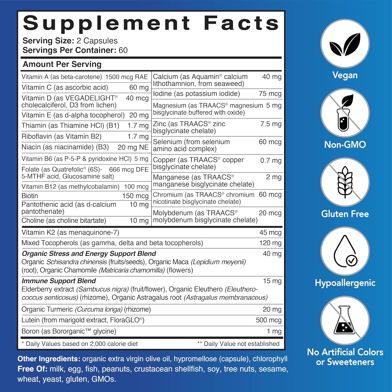 Patient One Multi Essentials Plus | Multivitamínico para Hombres y Mujeres | 120 Cápsulas
