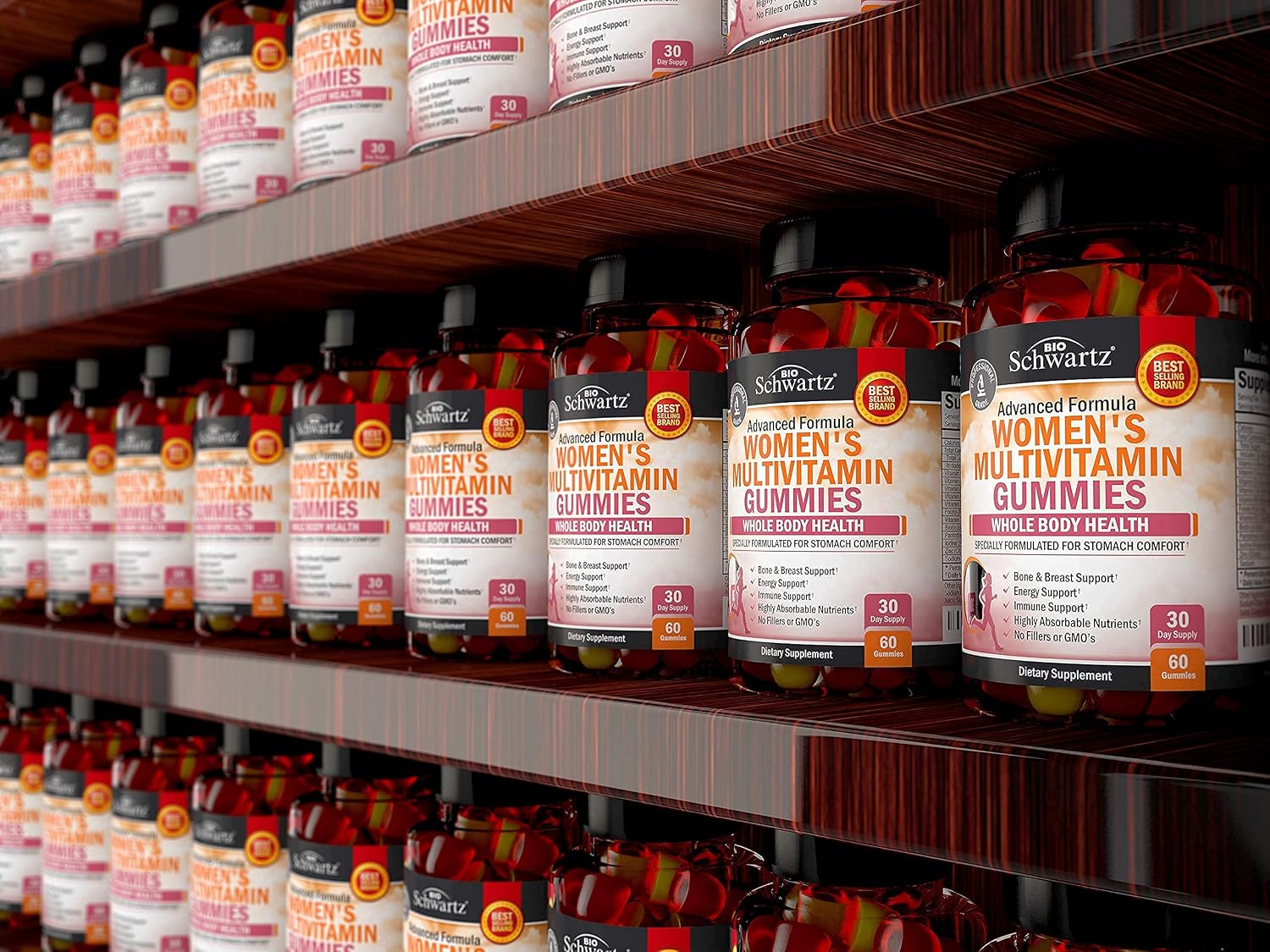 BioSchwartz Gomitas Multivitamínicas para Mujeres, Sabor a Bayas Mixtas, 60 Unidades