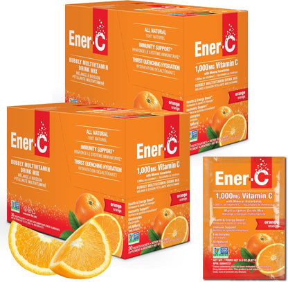Ener-C Multivitamin Drink Mix - 60 Sobres, – Vitamina C (1000 mg): para el sistema inmunitario y la protección – Image 1