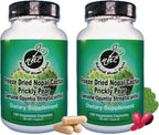 Cápsulas Premium de Nopal Liofilizado - Cultivado en Montaña, Polvo de Tuna Entera, 500 mg, 120 Cápsulas Veganas (Paquete de 2)