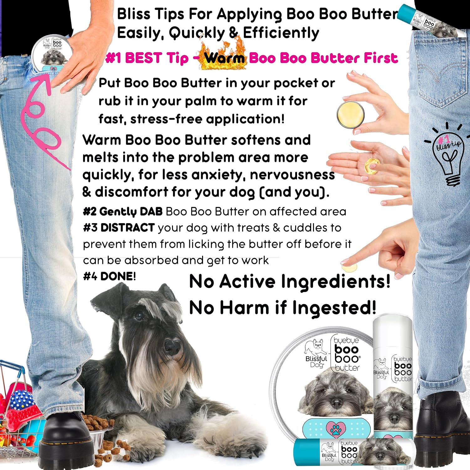 The Blissful Dog Schnauzer Boo Butter - Bálsamo Tópico para Perros (473 ml)
