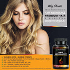 TRIO NUTRITION Hair Abundance | Suplemento de Biotina 10000mcg con Colágeno, Keratina, Zinc y Selenio