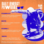 SAM+LEO Gominolas de Complejo B con Biotina para Niños y Adolescentes - Sin Cafeína - Sabor Fresa (60 uds)