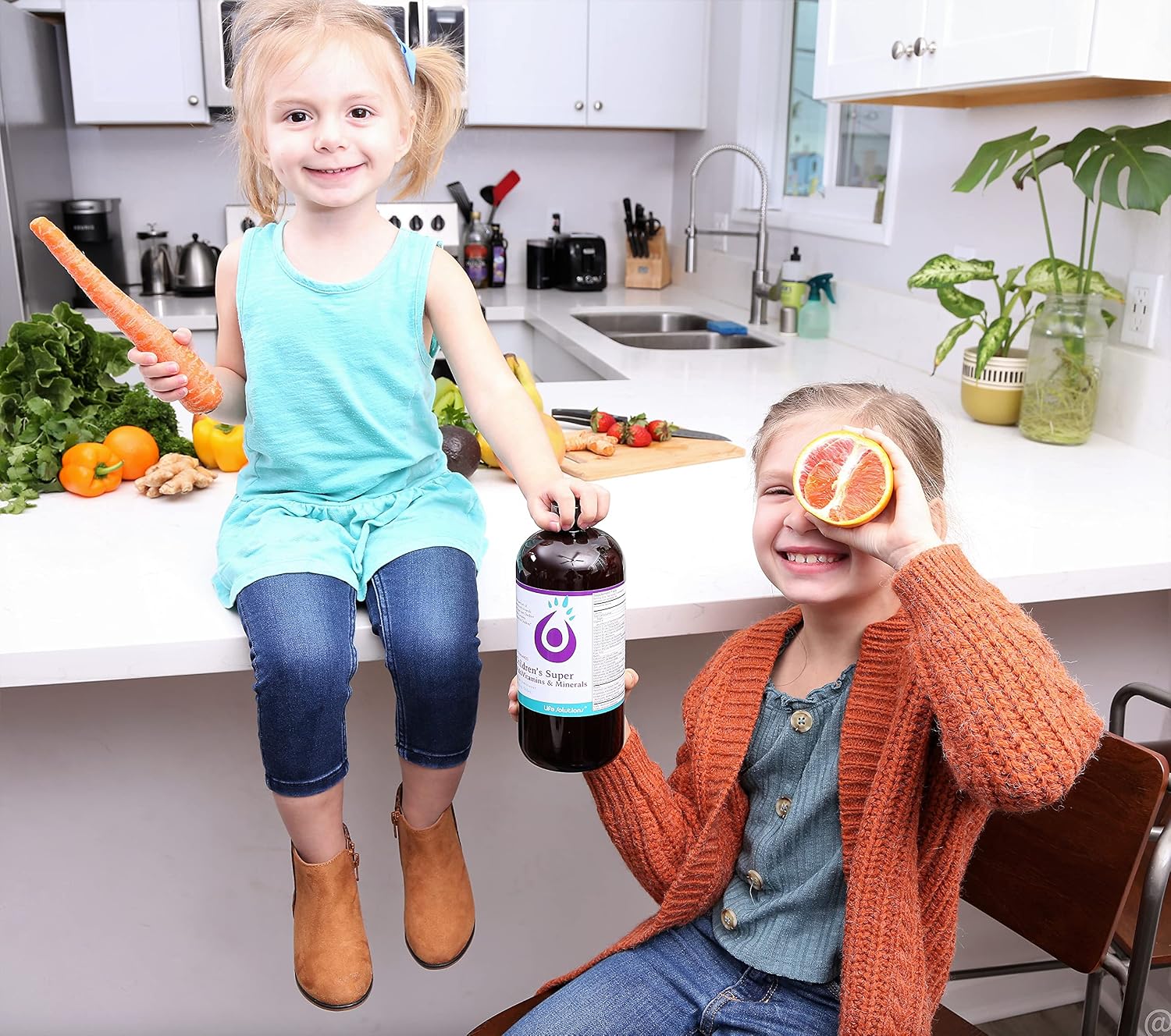 Multivitamínico y Minerales Líquido para Niños - Life Solutions (946 ml)