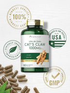Carlyle Uña de Gato Cápsulas 1000mg | 180 Cápsulas | Uncaria Tomentosa | No OGM, Sin Gluten