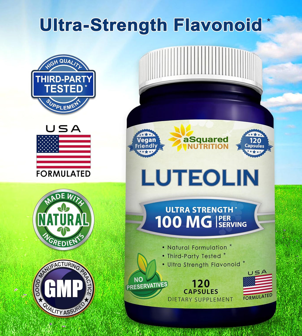 Luteolina 100mg - 120 Cápsulas - Suplemento de Luteolina con Complejo en Polvo