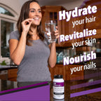 Rejuvicare Hair, Skin & Nails - Biotina 5000 mcg, Zinc y Folato - 30 cápsulas