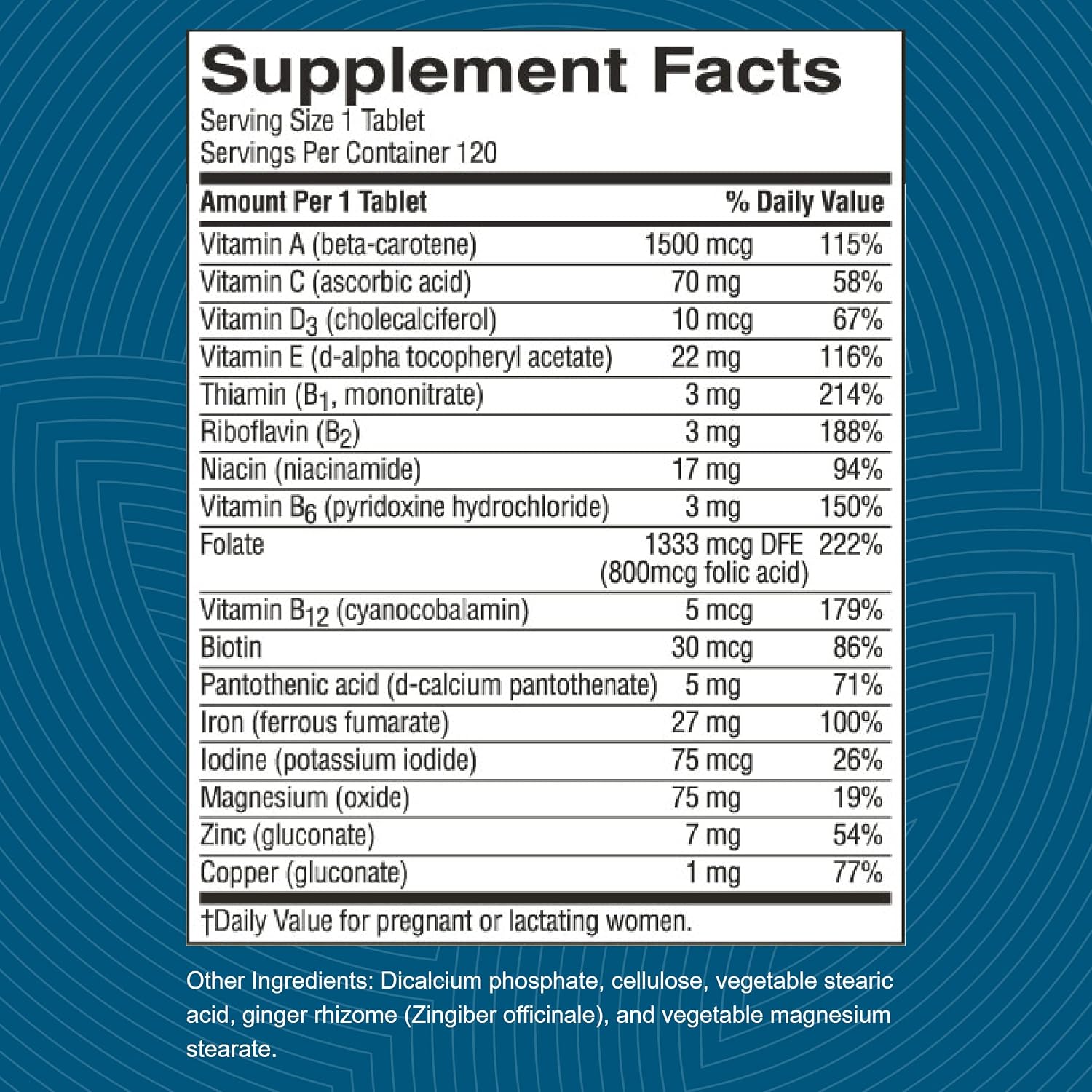 Nature's Sunshine Prenatal, 120 Comprimidos