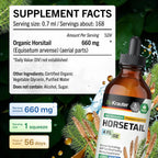 BIO KRAUTER Cola de Caballo Líquido – Suplemento para Cabello, Piel y Uñas – 660 mg por Ración – Vegano – 118 ml