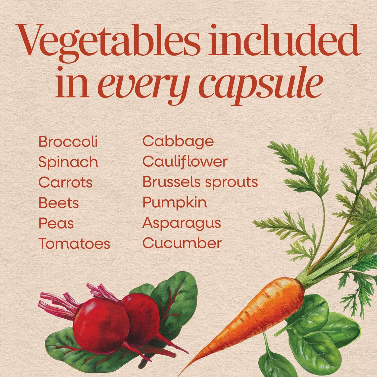Nature's Way Garden Veggies: Suplemento de Verduras en Cápsulas, 60 Cápsulas