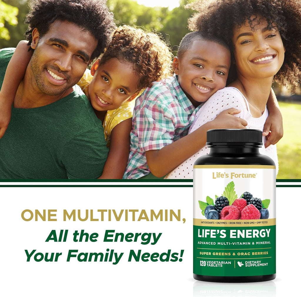 Life's Energy Advanced Daily Multivitamin con Super Greens - 120 Comprimidos