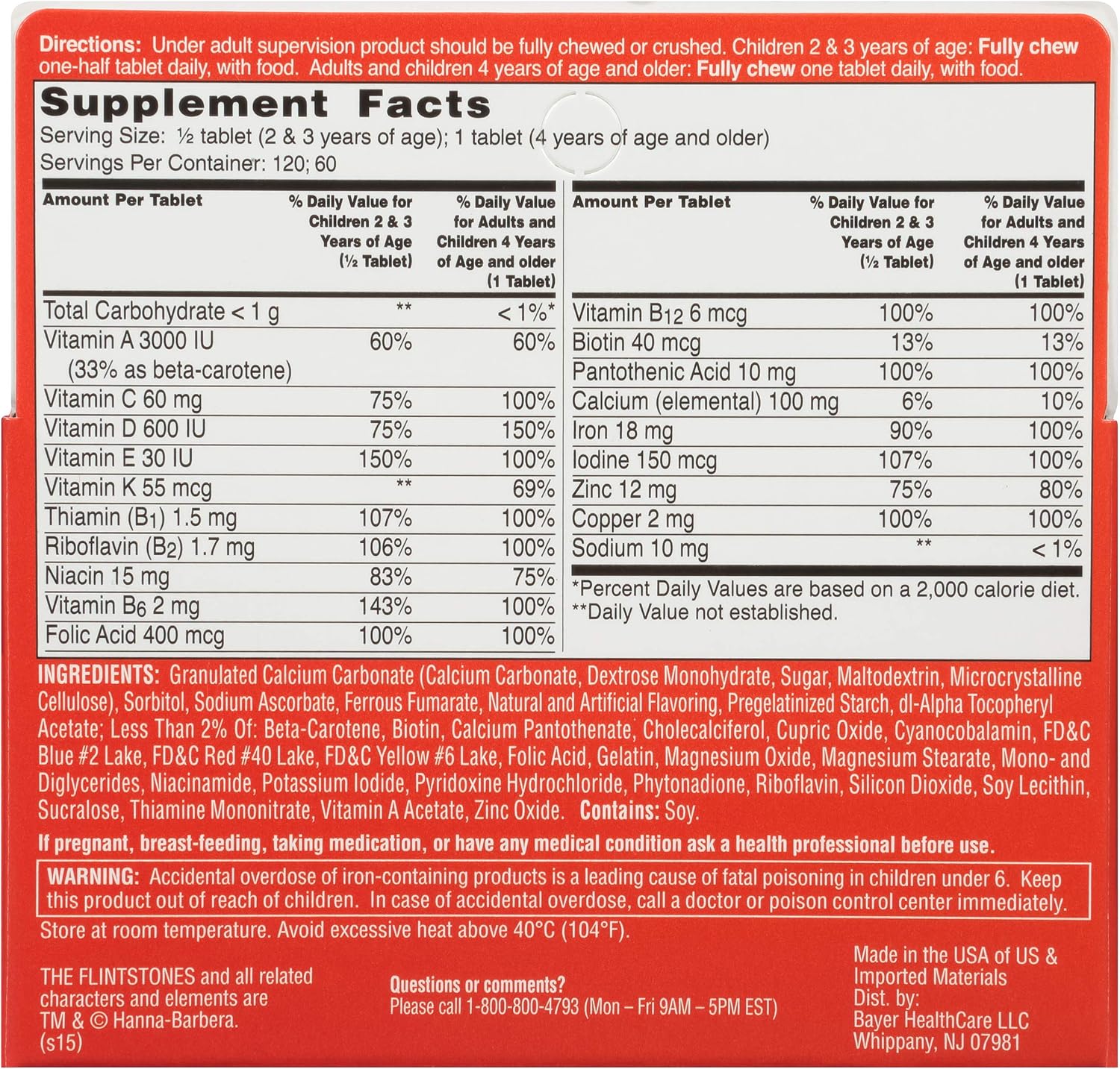 Flintstones Multivitamínico Masticable para Niños - 60 Comprimidos