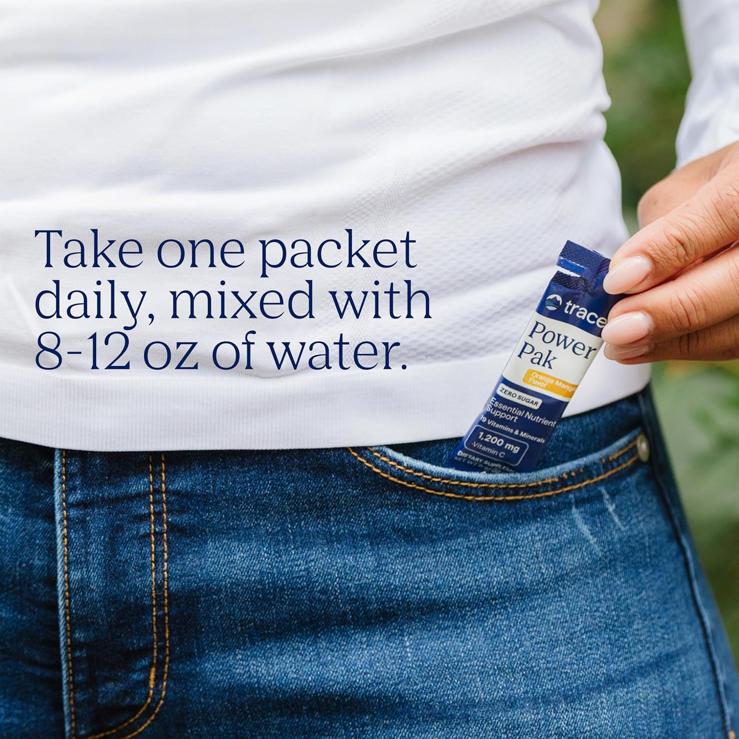 Trace Minerals Power Pak Multivitamínico y Minerales Traza - 1200 mg Vitamina C - 30 Sobres