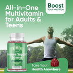 Immune Boosters for Adults - Gominolas Veganas de Defensas con Vitaminas C y D, Zinc, Magnesio, Probióticos - Suplemento Inmunológico con Saúco, Cúrcuma, Equinácea, 60 Unidades