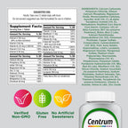 Centrum Silver Multivitamínico para Adultos 50+, 125 Comprimidos