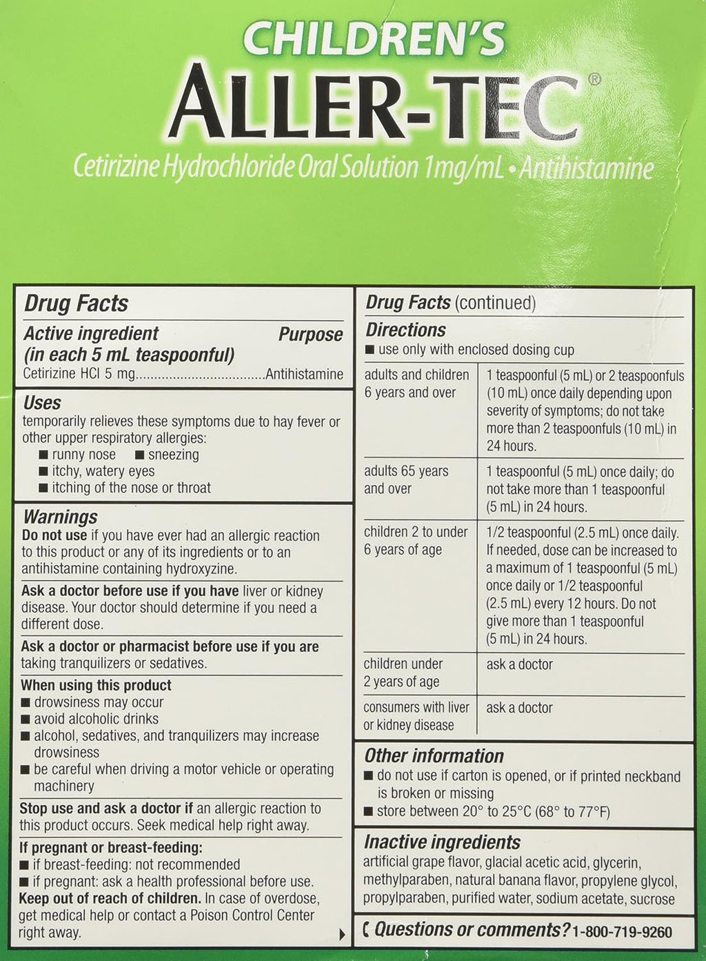 Kirkland Signature Aller-Tec Infantil - 473 ml - Pack de 2