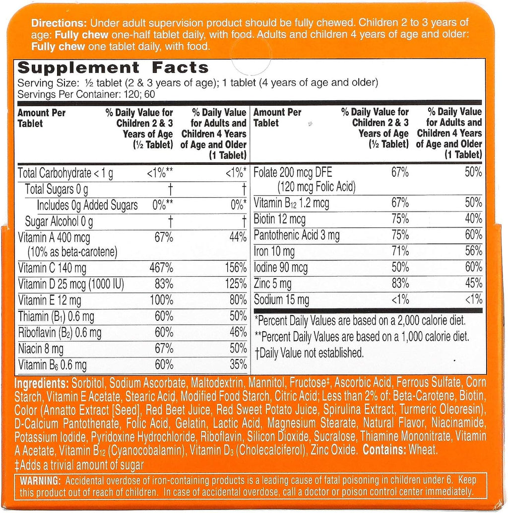Flintstones Multivitaminas Masticables para Niños con Apoyo Inmunitario, 60 Comprimidos