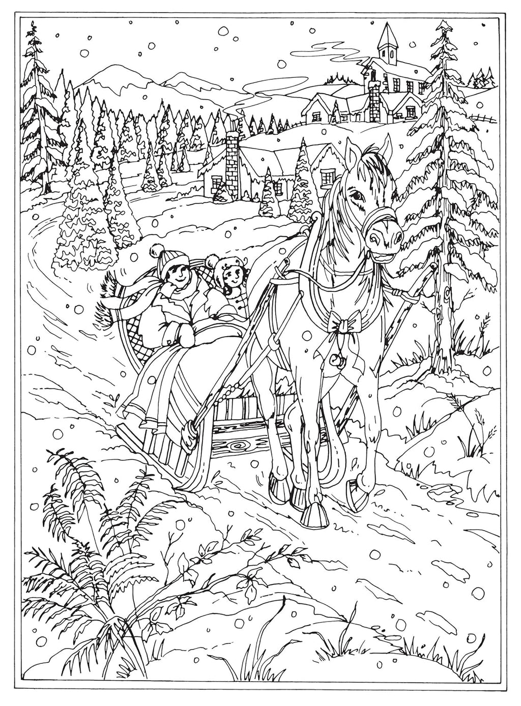 Libro para colorear El país de las maravillas invernal de Creative Haven