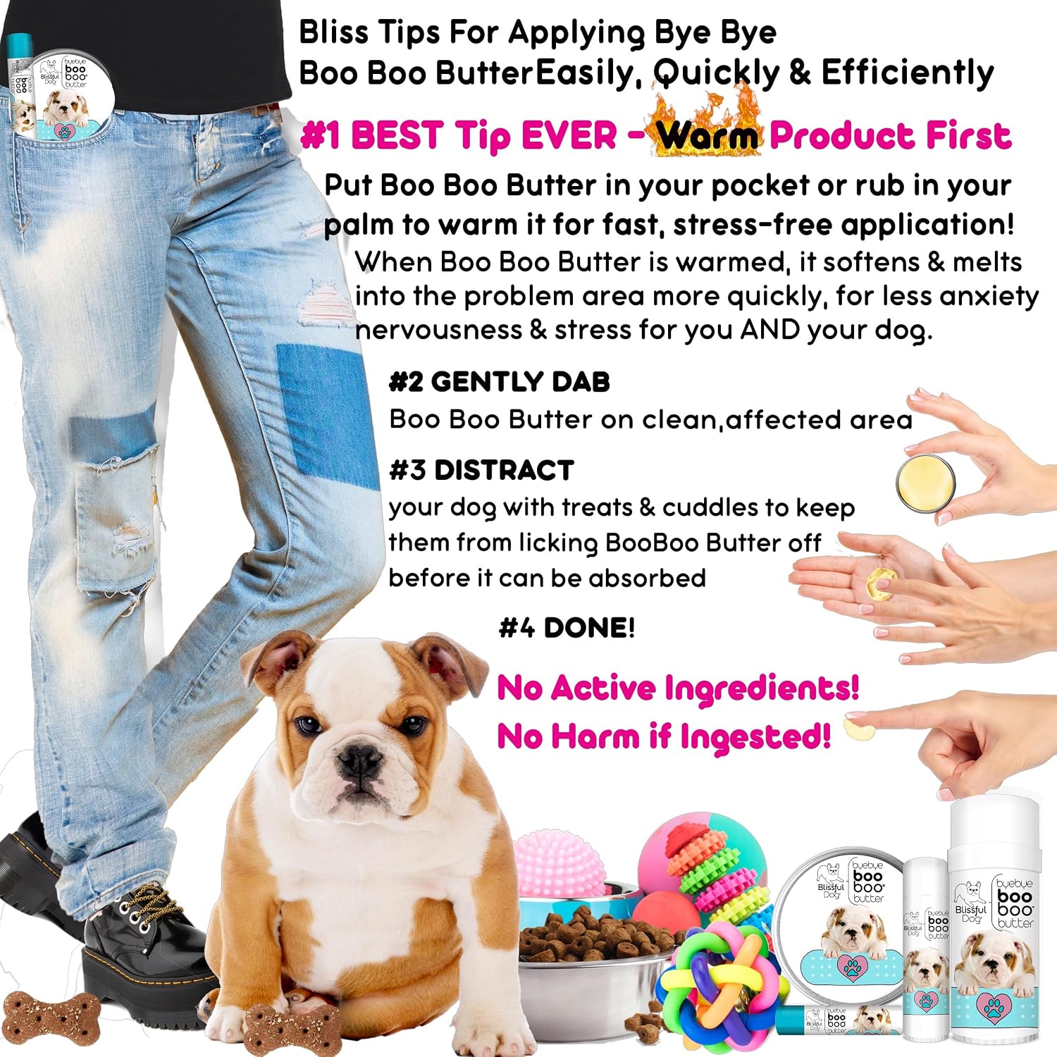 The Blissful Dog – Bálsamo Bulldog Booboo Butter (1 oz)