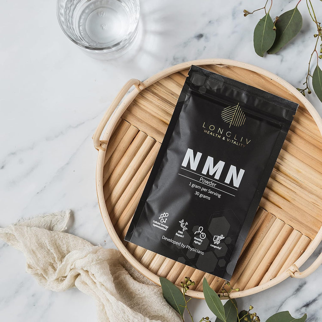 Suplemento NMN en Polvo – Nicotinamida Mononucleótido – 1000 mg por dosis – 30 g – LongLiv