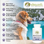 Wholistic Pet Organics Krill Oil para Perros y Gatos - Suplemento Antioxidante Premium - 60 Cápsulas Blandas
