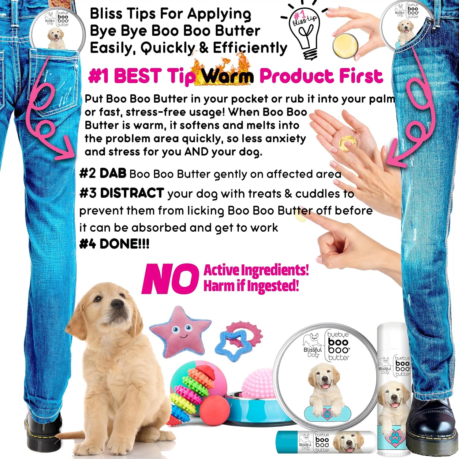 The Blissful Dog Booboo Butter para Perros - Bálsamo Tópico Natural (57 g)