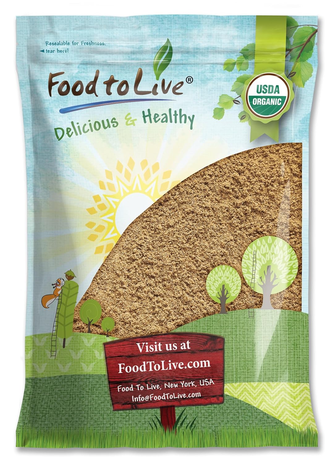 Food to Live - Polvo de Camu Camu Orgánico Liofilizado, 227 g