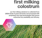 Pure Bovine Colostrum 180 Cápsulas - Sin Antibióticos ni Hormonas - De Origen Estadounidense - 100% Natural - Primer Ordeño