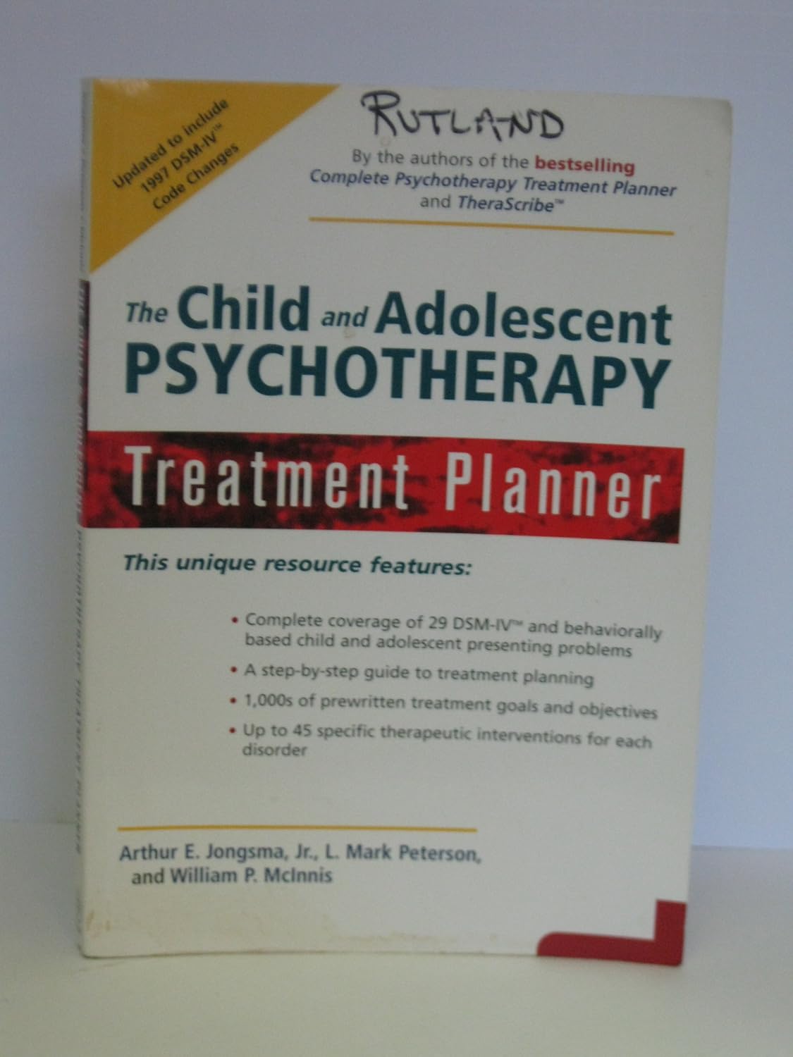 El planificador de tratamiento de psicoterapia para niños y adolescentes