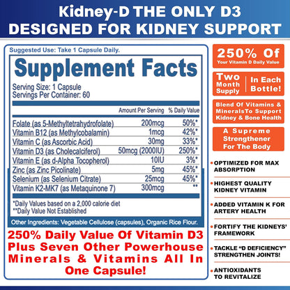 Kidney Restore & Kidney-D 2-Pack – Cápsulas para Apoyo Renal con Vitamina D y Probióticos – Image 6