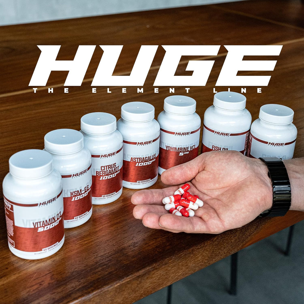 Huge Supplements Extracto de Bergamota Cítrica Pura 10:1, 120 Cápsulas