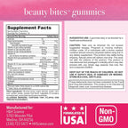 Beauty Bites Gominolas de Biotina - Suplemento para Cabello, Piel y Uñas con 6000 mcg de Biotina, Colágeno y Vitaminas - Sabor a Maracuyá