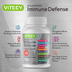 Viteey 11 en 1 Complejo Inmunológico con Vitamina D3, C, Zinc y Equinácea - 120 Cápsulas