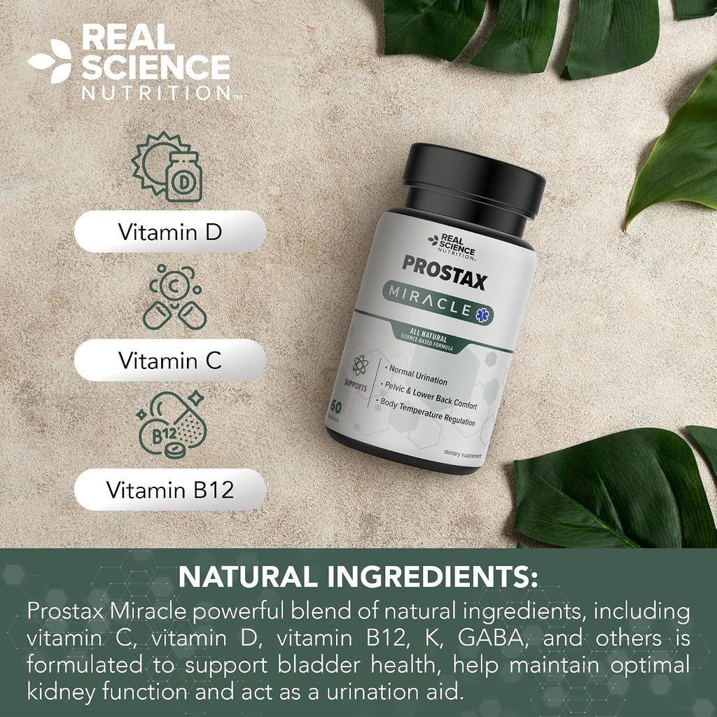 Prostax de Real Science Nutrition – Complemento para la Salud de la Próstata, Vejiga y Riñones
