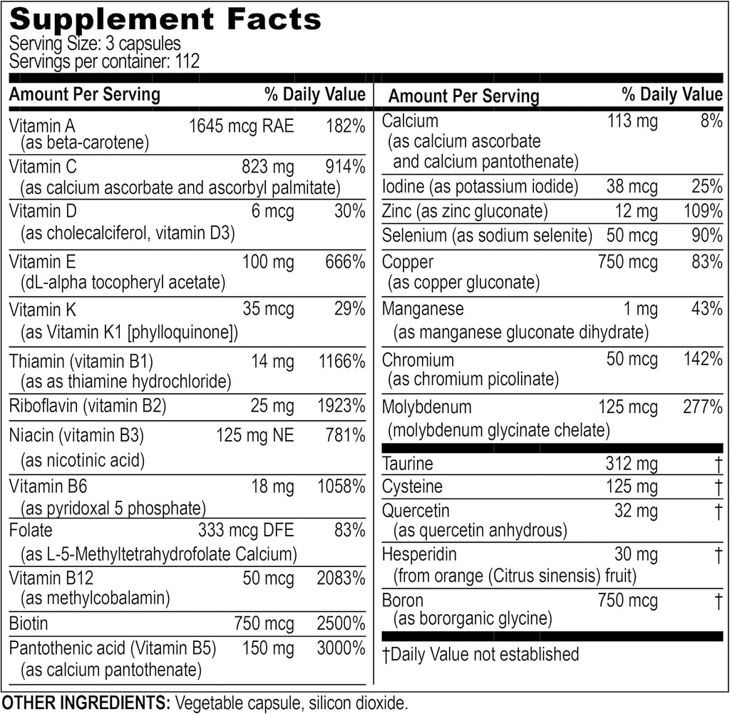 Radical Shield | 28 Vitaminas, Minerales y Antioxidantes | 112 Dosis