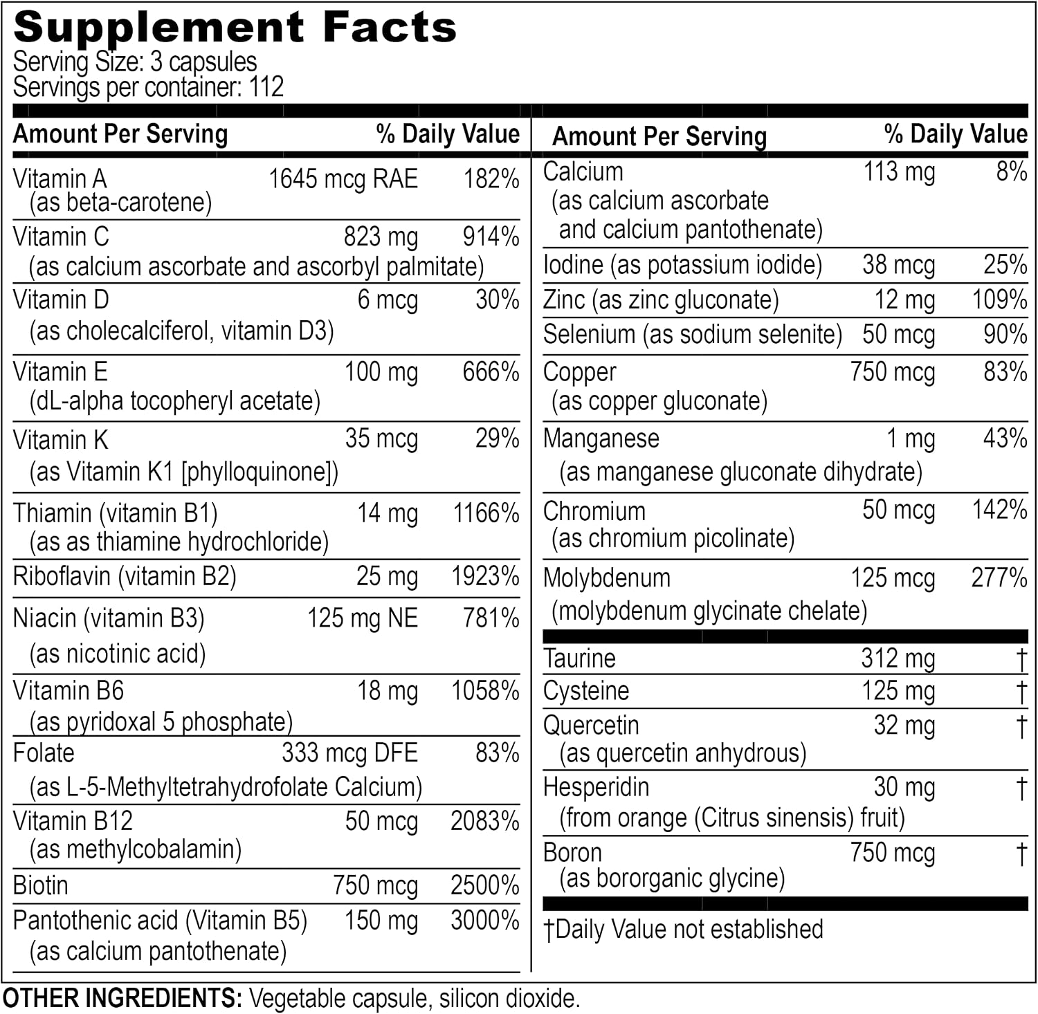 Radical Shield | 28 Vitaminas, Minerales y Antioxidantes | 112 Dosis