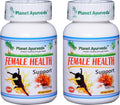 Planet Ayurveda Female Health Support - Suplemento Herbal para Mujeres con Ashok, Lodhra y Shatavari (Pack de 2, 60 Cápsulas Veganas cada una, 500 mg)