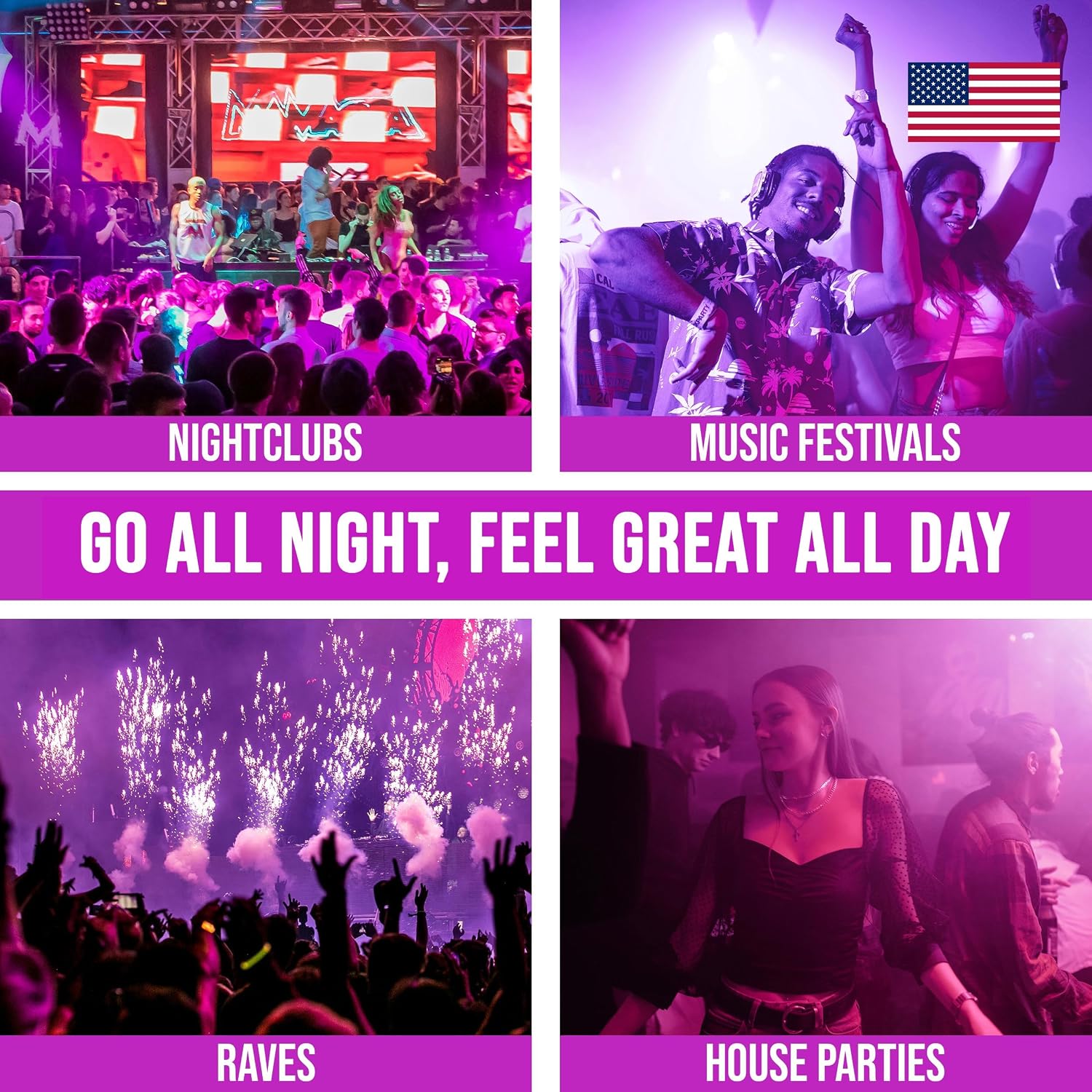 Pre-Rave Suplemento - 5-HTP Free, CoQ10, Magnesio, Té Verde - 40 Cápsulas