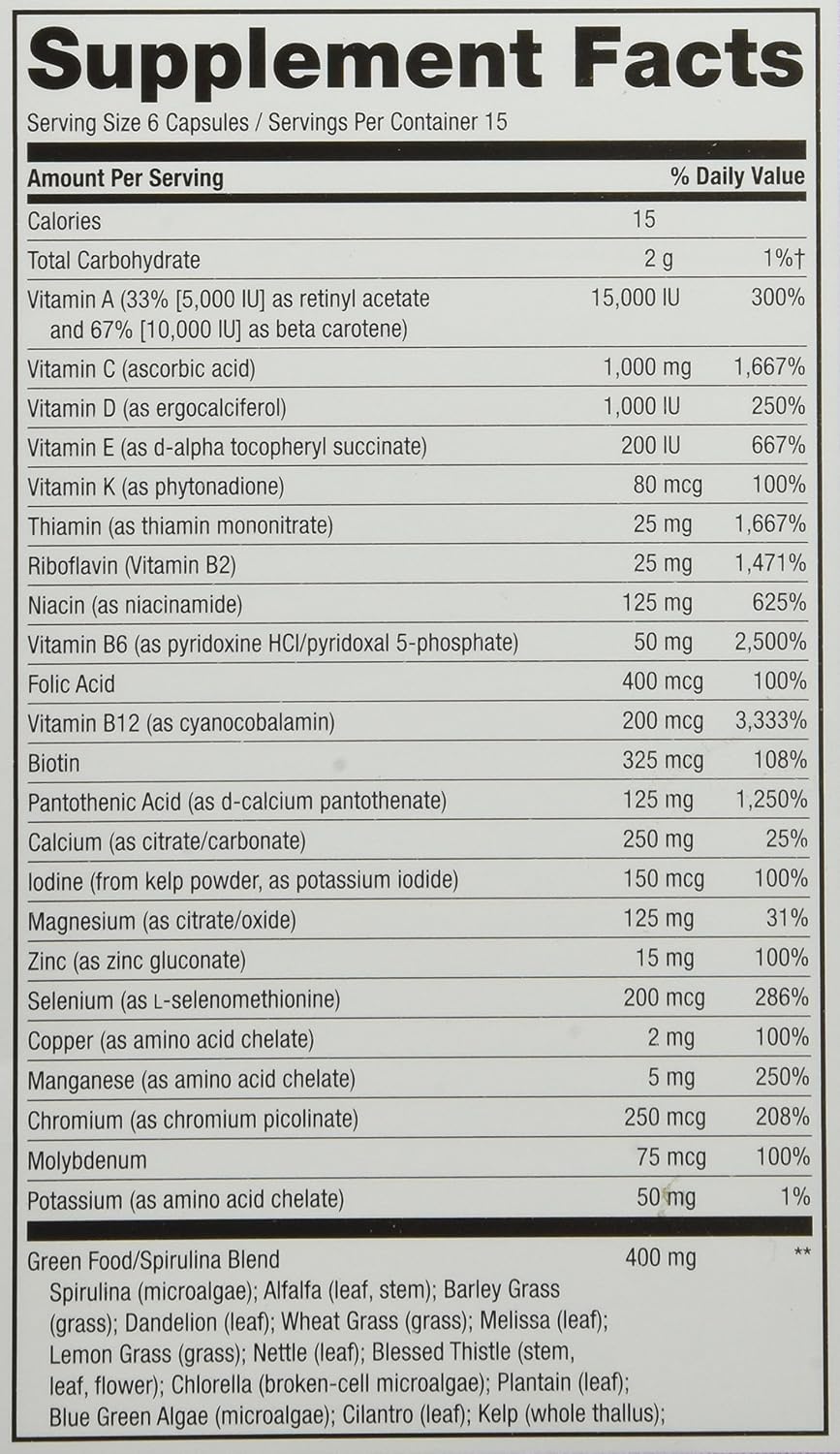 Nature's Way Alive! Max6 Multivitamínico Diario de Máxima Potencia, 90 Cápsulas Veganas