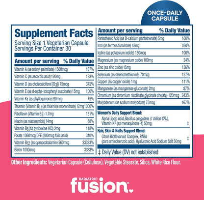Bariatric Fusion Multivitamínico con Hierro – Régimen sencillo: Una sola cápsula al día, sin necesidad de masticar – Image 4