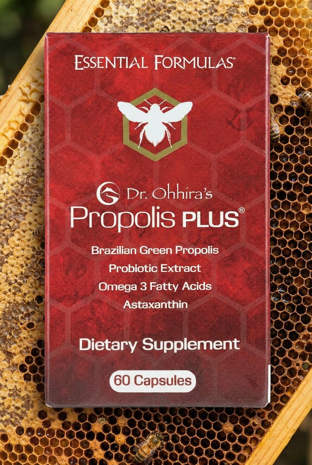 Dr. Ohhira's Propolis Plus - Propóleo Verde Brasileño con Postbióticos y Omega-3 (30 Cápsulas)
