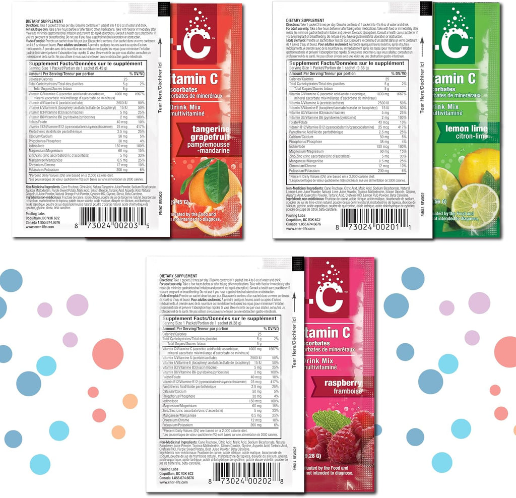 Ener-C Mezcla de Bebida Multivitamínica - Pack Surtido, 30 Sobres