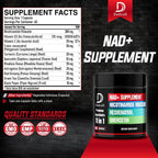 DEDICAD 11in1 NAD Supplement - Nicotinamida Ribósido, Quercetina, Resveratrol y 8 Más - 60 Cápsulas (2 Meses)