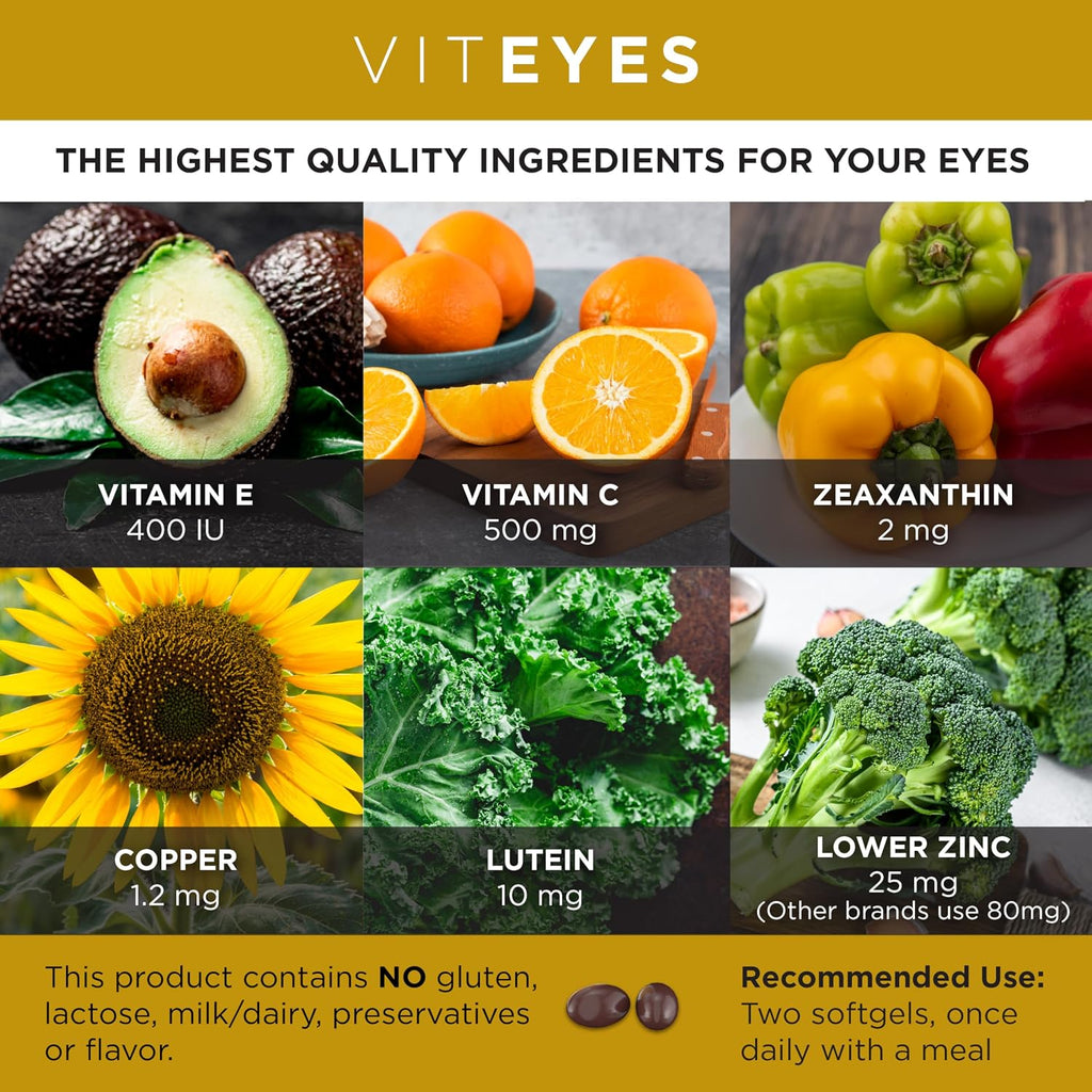 Viteyes AREDS 2 Classic Fórmula para la Salud Macular Cápsulas Blandas - 180 Cápsulas blandas