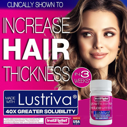 InstaRelief Hair Growth con Lustriva - – La biotina contribuye al funcionamiento normal del sistema nervioso. – Image 2
