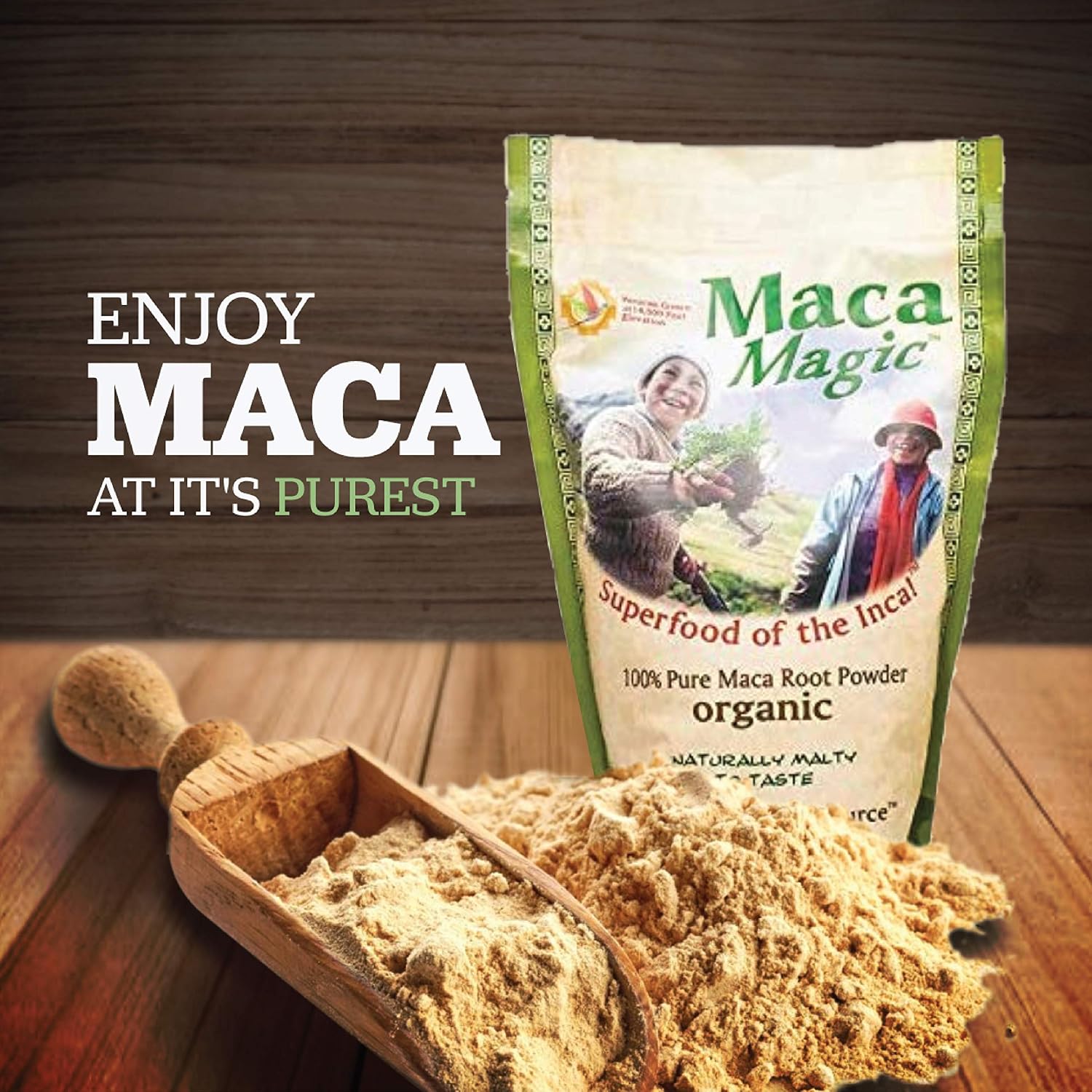 Maca Magic: Polvo de Maca Orgánica Cruda (1 kg) - Superalimento Peruano de Grado Premium - Certificado Orgánico USDA - Vegano - Sin Gluten